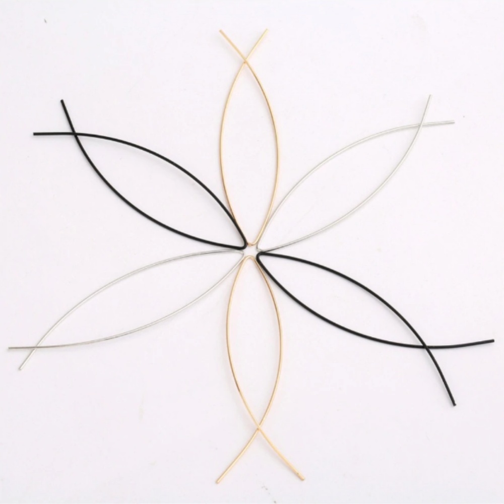 "Star-Crossed Lovers" Minimalist Hoop Earrings - Picture 7 of 11